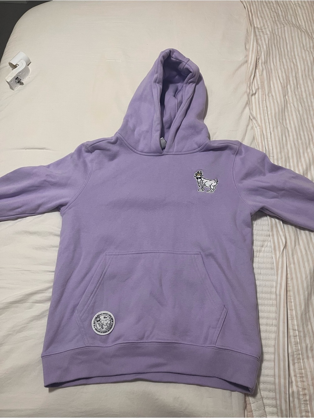 Lavender Kids Hoodie with Goat Patch - Unbranded